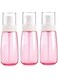 60ml Fine Mist Spray Bottle,3-Pcs Sprayer Bottle, Refillable Travel Containers for Perfume, Skincare, Makeup - Lightweight Transparent Plastic Sprayer for Cosmetics, Hair (Pink)