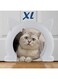 Wordcam Large Cat Door Interior Door, XL Indoor Cat Door, Pet Doors for Cats, Kitties and Small Dogs (White)