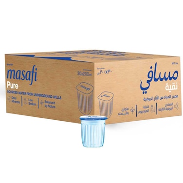 Masafi Low Sodium Pure Deep Earth Water 200ml Pack of 30
