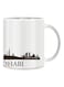 Tall Building Sketch With ABU DHABI City View Mug White/Brown
