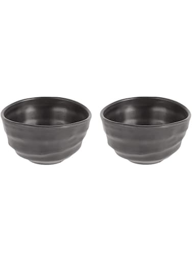 DINEWELL MELAMINE BLACK MATT SIDE BOWL, 4.2 INCH, BLACK, DWMP029B, 1 PC