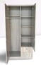 Galaxy Design 2 Door Wooden Wardrobe Cabinet Cupboard Engineered Wood Perfect Modern Stylish Heavy Duty GDF-622(White Oak)