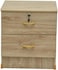 Galaxy Design 2 Drawer Night Stand, Bed Side Table Light Oak Color GDF-1308