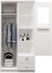 Galaxy Design 2 Door Wooden Wardrobe Cabinet  With Lockable Drawers Perfect Modern Stylish Heavy Duty GDF-622(White)