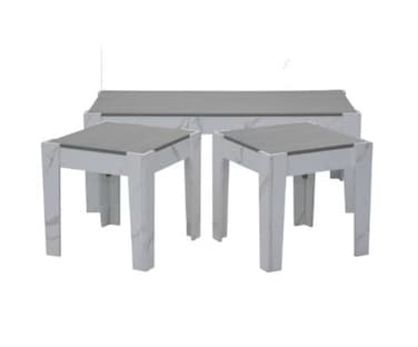 Galaxy Design Coffee Table , Center Table, Solid Wood Accent Table Crafted In Unique And Quality Material Light Grey Colour