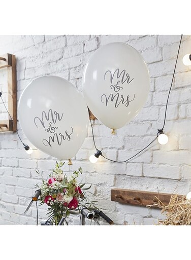 Ginger Ray 12" Mr &amp; Mrs Balloons