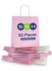 Packing 50 Pieces Pink Kraft Paper Party Bag with Twisted Handle 24 cm x 28 cm x 12 cm Size by SNH Packing