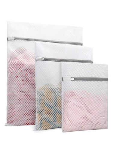 ELECDON 3pcs Durable Honeycomb Mesh Laundry Bags for Delicates (1Large 20x24&ldquo;, 1Medium 16x20&rdquo;, 1Small12x16&ldquo;)