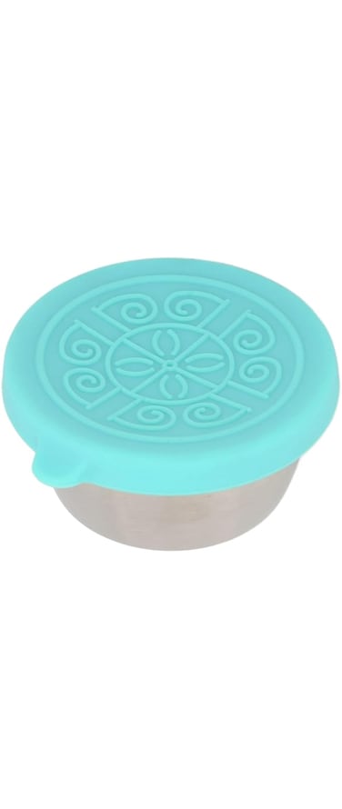 DEKD Essential Oil Container, Salad Dressing Container Silicone Lid Leakproof Portable for Beauty Salon (Mint Green Lid)