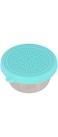 DEKD Essential Oil Container, Salad Dressing Container Silicone Lid Leakproof Portable for Beauty Salon (Mint Green Lid)