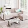 Karnak Athens 3-Seater L-Shape Polyester Sofa - Platinum