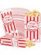 Khazna Paper Popcorn Bags, 100PCS 1 Oz Small Vintage Individual Servings Popcorn Container for Popcorn Party, Movie Nights, 9 * 6 * 21CM