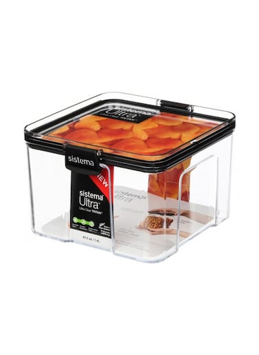 Tritan Ultra Square 1.4L, Stackable Container, Comes With Clear Finish, Durable And Shatter Proof Is Dishwasher Safe And Bpa Free
