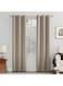 Sun Zero Easton Energy Saving Blackout Grommet Curtain Panel, 40" x 108", Stone