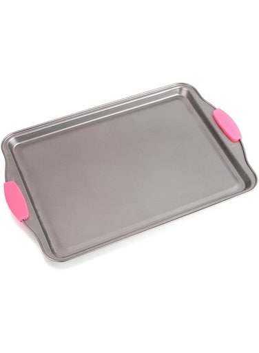 Home Smart Stainless Steel Tray for Baking   Metal Cookie Sheet Tray, Non-toxic &amp; Healthy, Oven &amp; Dishwasher Safe (Cookie Sheet Small)