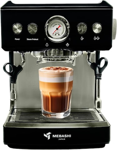 MEBASHI Commercial Coffee Machine, 2.1L Capacity, 20 Bar Pressure, (ME-CCM2051) (Black)  1350W