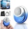 DSP Compact Men's Electric Razor - Mini Portable Shaver for Travel, Waterproof IPX7, USB-C Fast Charging, Overcharge Protection, 7100 RPM Powerful Pocket-Sized Shaving Machine BLUE