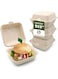 ecoway 100% Compostable Clamshell Take Out Food Containers [6x9" 25-Pack] Heavy-Duty Quality to go Containers, Natural Disposable Bagasse, Eco-Friendly Biodegradable Made of Sugar Cane Fibers