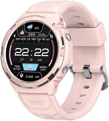 KOSPET TANK S1 smartwatch for unisex, 50-day battery, 50M waterproof, 1,3"" AMOLED HD display, Bluetooth calling, 70 sports modes (pink)