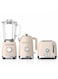 Radoco 3-in-1 Kitchen Appliance Combo Set &ndash; Blender, 2-Slice Toaster &amp; Electric Kettle - Cream