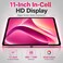 Modio M93 Tablet 11 Inch, 12GB RAM, 512GB Storage, Android 15, 10000mAh Battery, In-Cell HD Display, Dual SIM WiFi with Keyboard &amp; Mouse &ndash; Pink