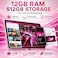 Modio M93 Tablet 11 Inch, 12GB RAM, 512GB Storage, Android 15, 10000mAh Battery, In-Cell HD Display, Dual SIM WiFi with Keyboard &amp; Mouse &ndash; Pink