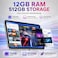 Modio M93 Tablet 11 Inch, 12GB RAM, 512GB Storage, Android 15, 10000mAh Battery, In-Cell HD Display, Dual SIM WiFi with Keyboard &amp; Mouse &ndash; Grey