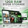 Modio M93 Tablet 11 Inch, 12GB RAM, 512GB Storage, Android 15, 10000mAh Battery, In-Cell HD Display, Dual SIM WiFi with Keyboard &amp; Mouse &ndash; Green