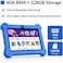 Modio M70 Tablet 7 Inch HD Display, Android 10.1, 4GB RAM 128GB Storage, Dual Camera, 3000mAh Battery, 5G WiFi, Shockproof EVA Case with Stand (Blue)