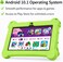 Modio M70 Tablet 7 Inch HD Display, Android 10.1, 4GB RAM 128GB Storage, Dual Camera, 3000mAh Battery, 5G WiFi, Shockproof EVA Case with Stand (Green)