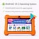 Modio M70 Tablet 7 Inch HD Display, Android 10.1, 4GB RAM 128GB Storage, Dual Camera, 3000mAh Battery, 5G WiFi, Shockproof EVA Case with Stand (Orange)