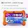 Modio M70 Tablet 7 Inch HD Display, Android 10.1, 4GB RAM 128GB Storage, Dual Camera, 3000mAh Battery, 5G WiFi, Shockproof EVA Case with Stand (Orange)