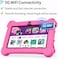 Modio M70 Tablet 7 Inch HD Display, Android 10.1, 4GB RAM 128GB Storage, Dual Camera, 3000mAh Battery, 5G WiFi, Shockproof EVA Case with Stand (Pink)