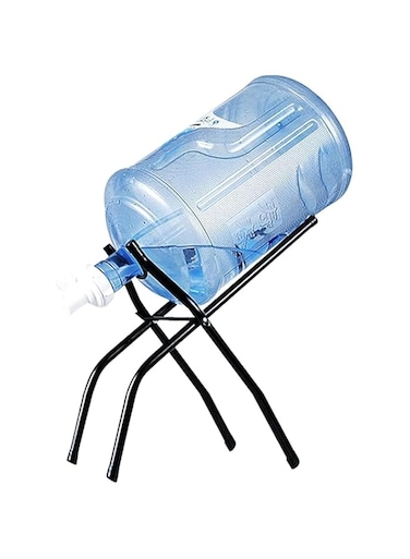 Water Dispenser Stand with Valve-5 Gallon Water Bottle Jug Drink Dispenser Storage Cooler Foldable Cradle Stand,Rust Resistant Non Slip Water Stand with Fast Flow Water Spout Strong Steel Rack for top
