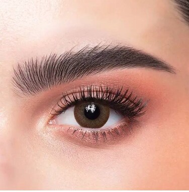 Dahab Natural Brown 2Pack (0.00) 9 Months Disposable Contact Lenses, Colored Contact Lenses, Cosmetic Contact Lenses, Brown Contact Lenses