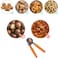 Walnut Nutcracker with Wooden Handles &ndash; Manual Nut Cracker Tool for Walnuts, Almonds &amp; Hard Shell Nuts, Strong Metal Nut Opener for Kitchen &amp; Home Use