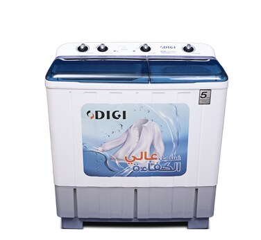 DIGI 10 kg Washer 7Kg Dryer Twin Tub Semi-automatic  DGWMTTSKAB440W Export Model