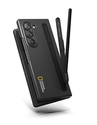 National Geographic Slim Fit Case with S Pen Holder (Galaxy Z Fold Series) Galaxy Z Fold 6 - Black