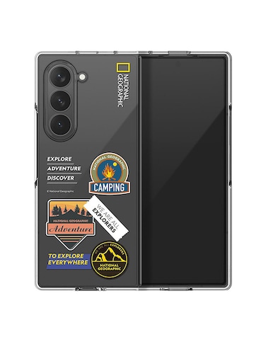 National Geographic Crystal Slim Fit Case (Galaxy Z Fold Series) Galaxy Z Fold 6 Camping Logo - Transparent