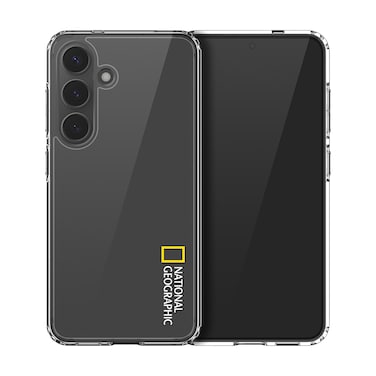 National Geographic Crystal Clear Case V2 Jell Hard Galaxy S25 - White Logo