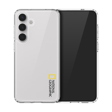 National Geographic Crystal Clear Case V2 Jell Hard Galaxy S25 Plus - Black Logo