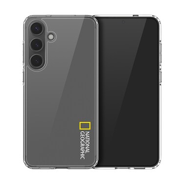 National Geographic Crystal Clear Case V2 Jell Hard Galaxy S25 Plus - White Logo