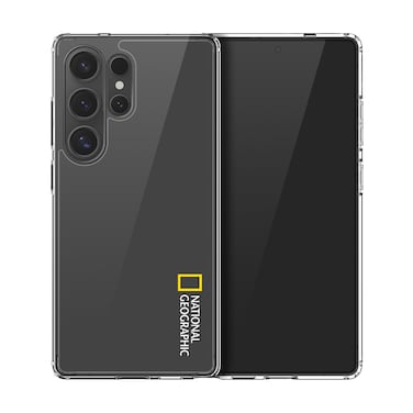 National Geographic Crystal Clear Case V2 Jell Hard Galaxy S25 Ultra - White Logo