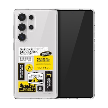 National Geographic Crystal Clear Wappen Case V2 Galaxy S25 Ultra - Explore Logo
