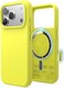 elago Magnetic Liquid Silicone compatible with iPhone 17 Pro case cover [Camera Control Button Cover] compatible with MagSafe Shockproof - Neon Yellow