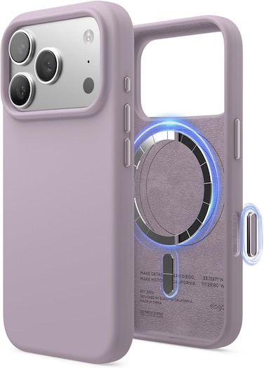 elago Magnetic Liquid Silicone compatible with iPhone 17 Pro case cover [Camera Control Button Cover] compatible with MagSafe Shockproof - Soft Purple