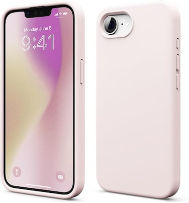 elago Liquid Silicone for iPhone 16E case cover (2025) Full Body Protection, Shockproof, Slim, Anti-Scratch Soft Microfiber Lining - Lovely Pink