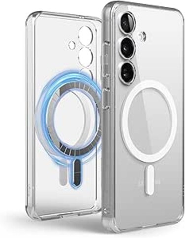 elago Magnetic Hybrid for Samsung Galaxy S25 case cover compatible with MagSafe - Transparent