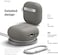 elago Silicone Hang compatible with AirPods 4 case cover (2024) with Carabiner - Medium Gray