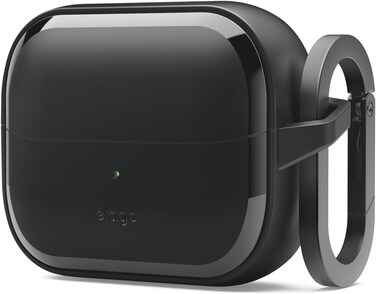 elago EDC Hang compatible with Samsung Galaxy Buds3 case and Galaxy Buds 3 Pro case cover with carabiner - Black